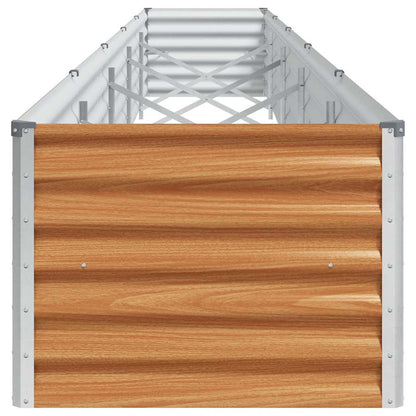 vidaXL Garden Raised Bed Light Brown 485 x 50 x 36 cm Galvanised Steel 6