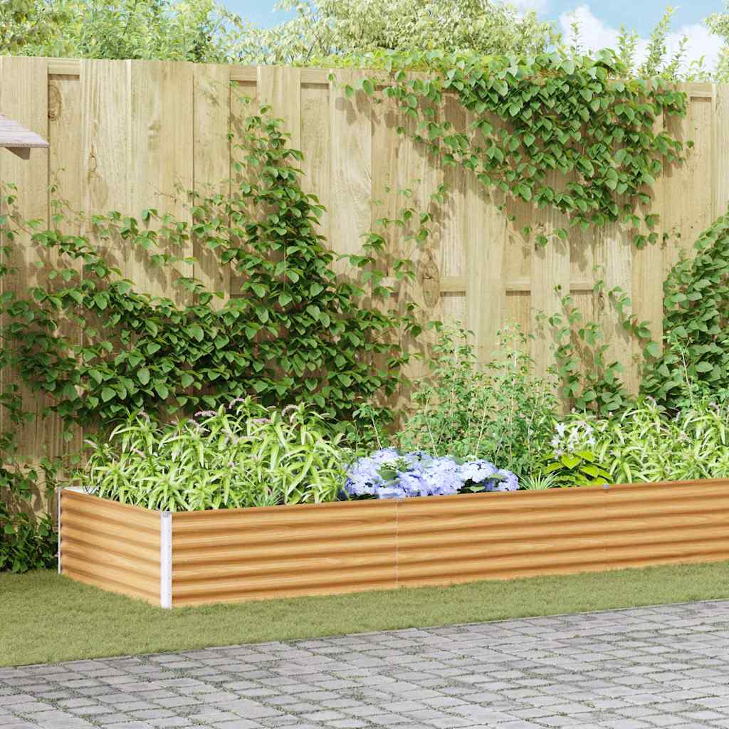 vidaXL Garden Raised Bed Light Brown 485 x 100 x 36 cm 1
