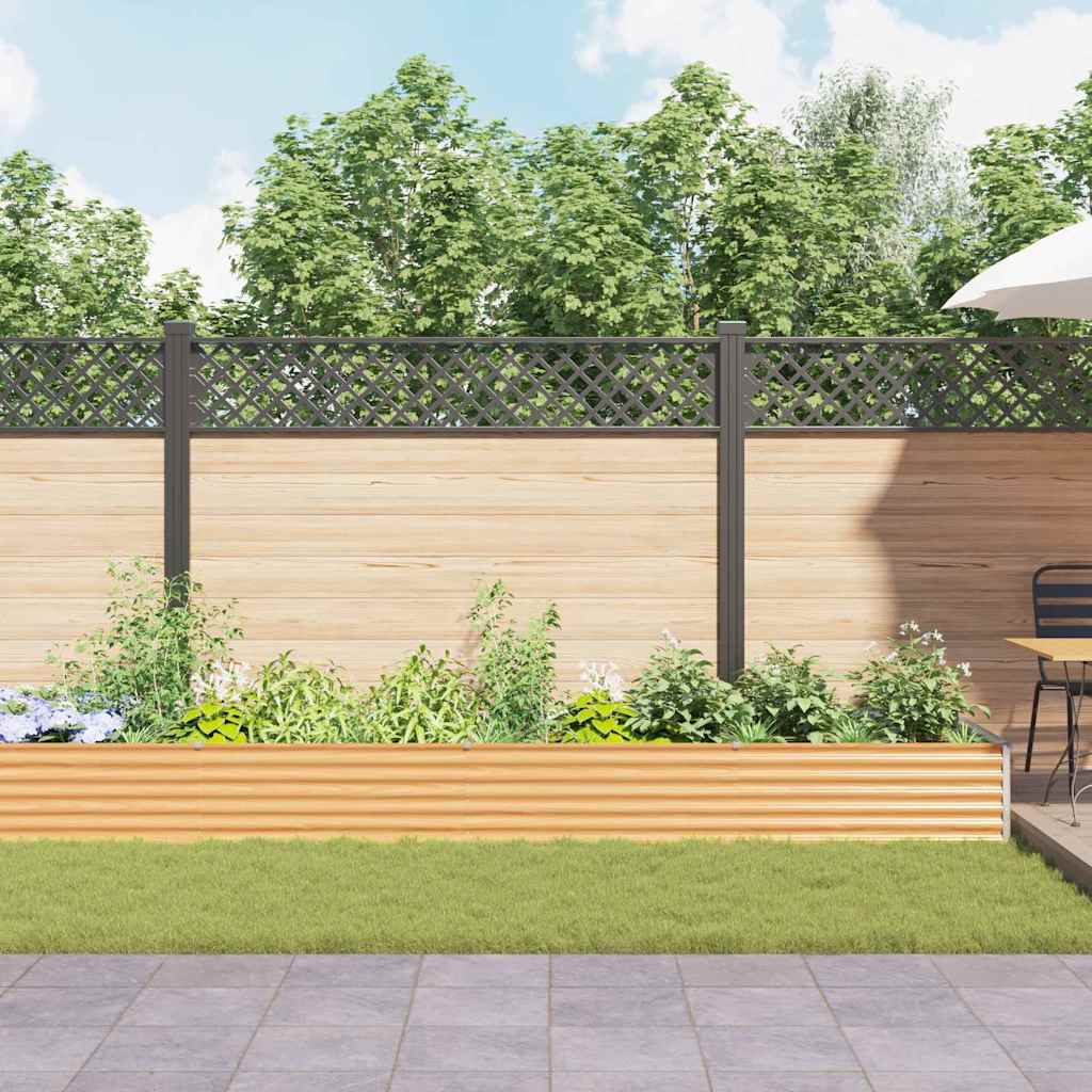 vidaXL Garden Raised Bed Light Brown 485 x 100 x 36 cm 4