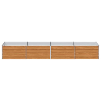 vidaXL Garden Raised Bed Light Brown 320 x 80 x 45 cm Galvanised Steel 5