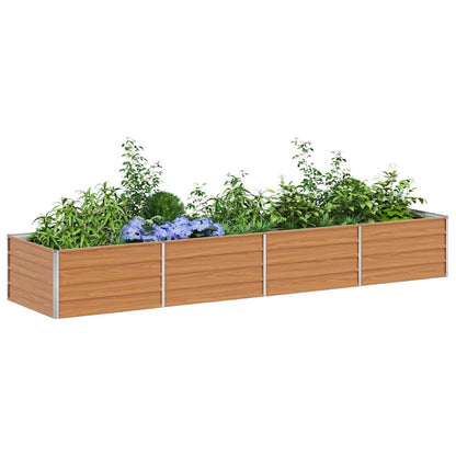 vidaXL Garden Raised Bed Light Brown 320 x 80 x 45 cm Galvanised Steel 3