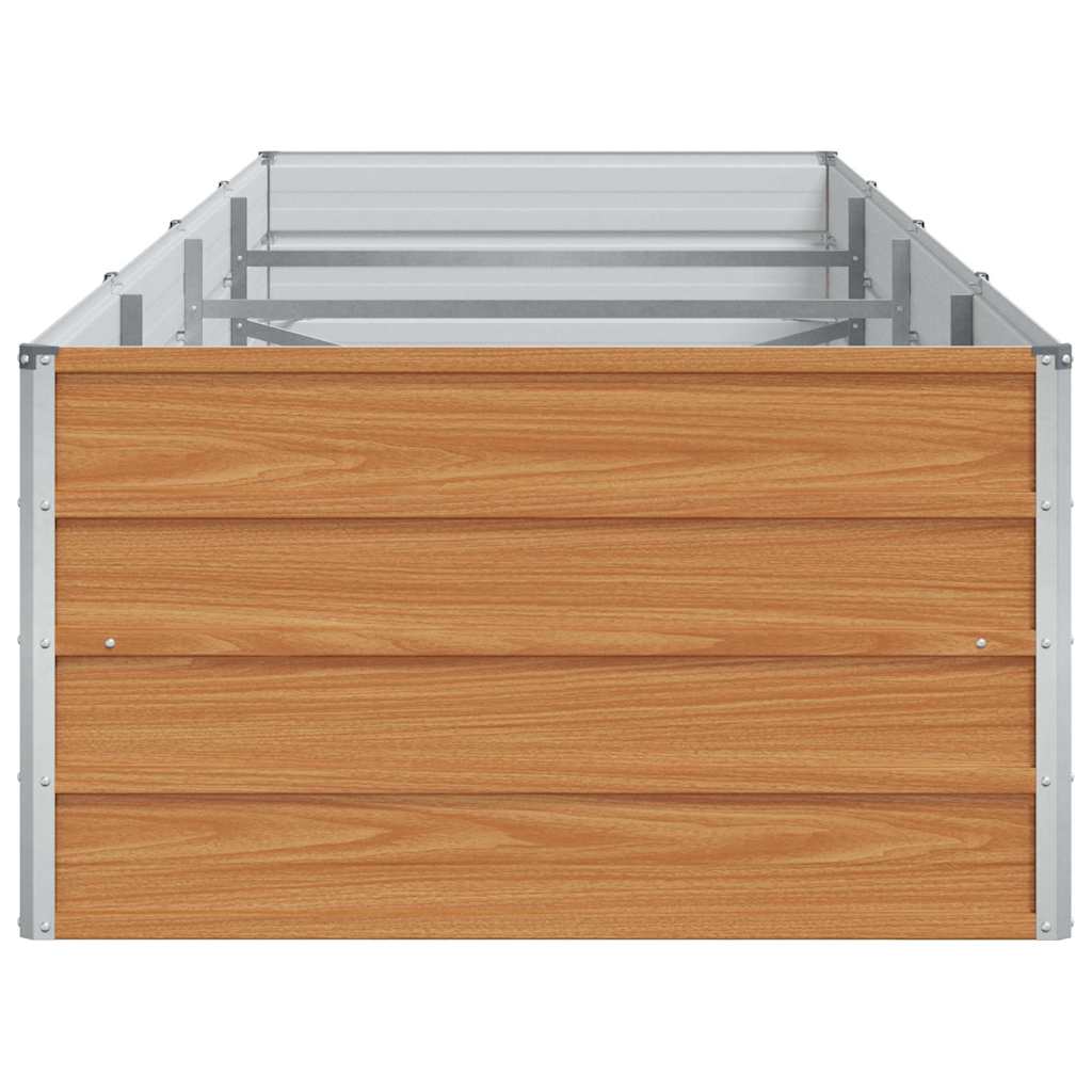 vidaXL Garden Raised Bed Light Brown 320 x 80 x 45 cm Galvanised Steel 6