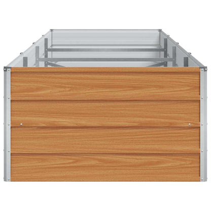 vidaXL Garden Raised Bed Light Brown 320 x 80 x 45 cm Galvanised Steel 6