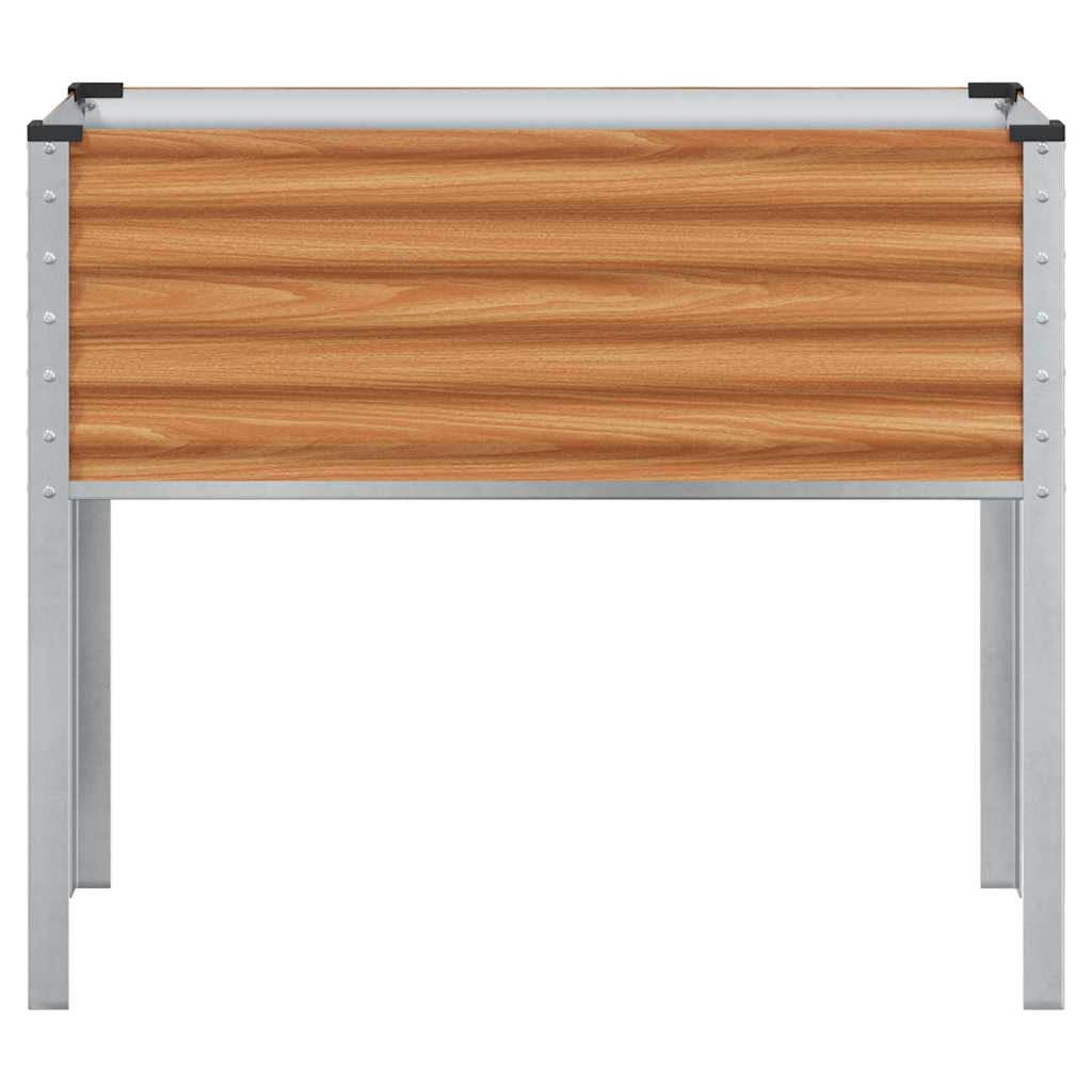 vidaXL Garden Planter Light Brown 100 x 45 x 90 cm Galvanised Steel 5