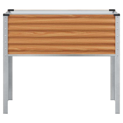 vidaXL Garden Planter Light Brown 100 x 45 x 90 cm Galvanised Steel 5