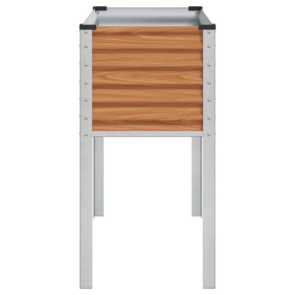 vidaXL Garden Planter Light Brown 100 x 45 x 90 cm Galvanised Steel 6