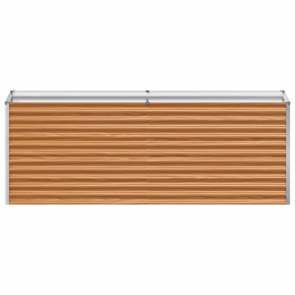 vidaXL Garden Raised Bed Light Brown 195 x 50 x 68 cm Galvanised Steel 5