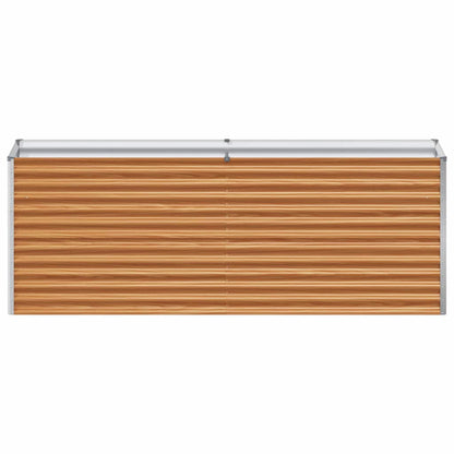 vidaXL Garden Raised Bed Light Brown 195 x 50 x 68 cm Galvanised Steel 5