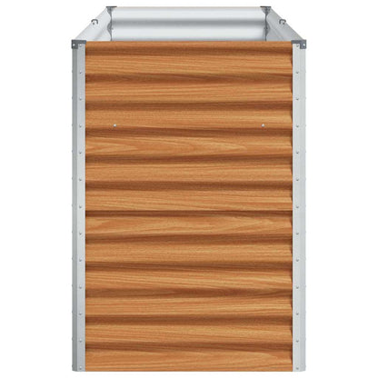 vidaXL Garden Raised Bed Light Brown 195 x 50 x 68 cm Galvanised Steel 6