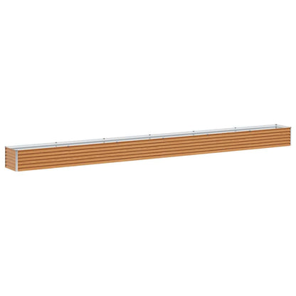 vidaXL Garden Raised Bed Light Brown 582 x 50 x 36 cm Galvanised Steel 2