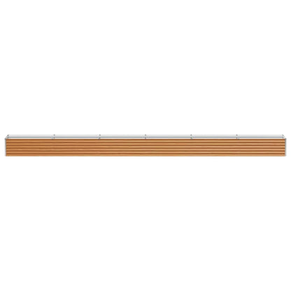 vidaXL Garden Raised Bed Light Brown 582 x 50 x 36 cm Galvanised Steel 5
