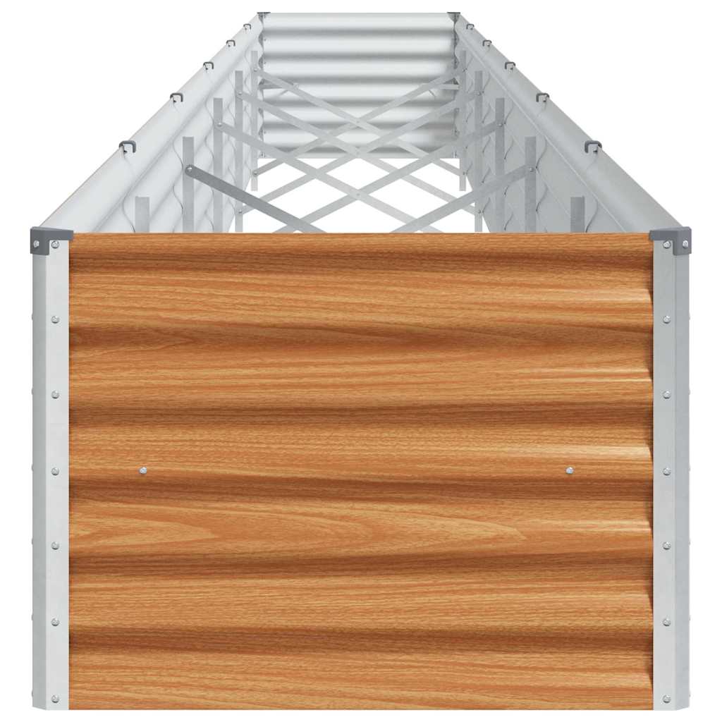 vidaXL Garden Raised Bed Light Brown 582 x 50 x 36 cm Galvanised Steel 6