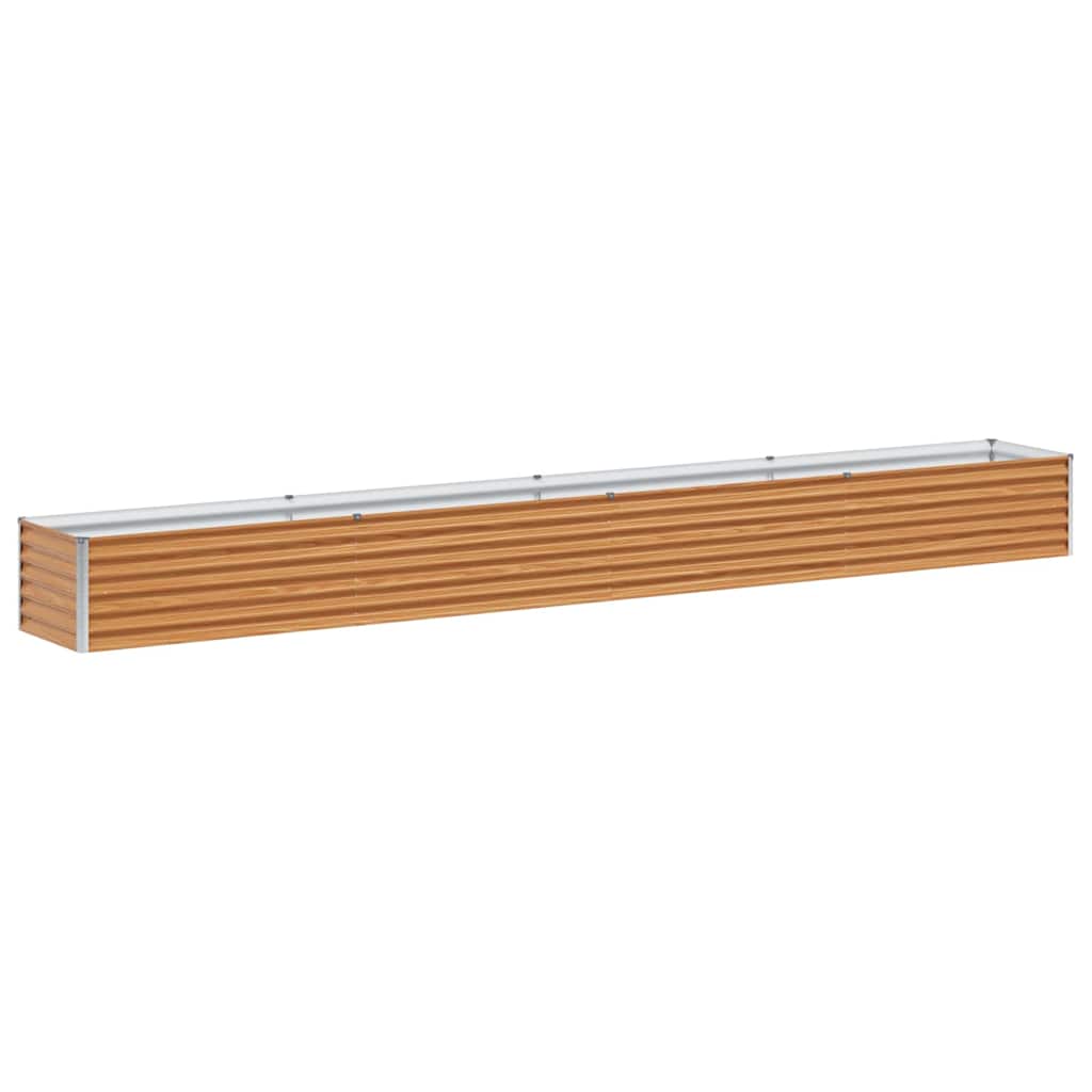 vidaXL Garden Raised Bed Light Brown 390 x 50 x 36 cm Galvanised Steel 2