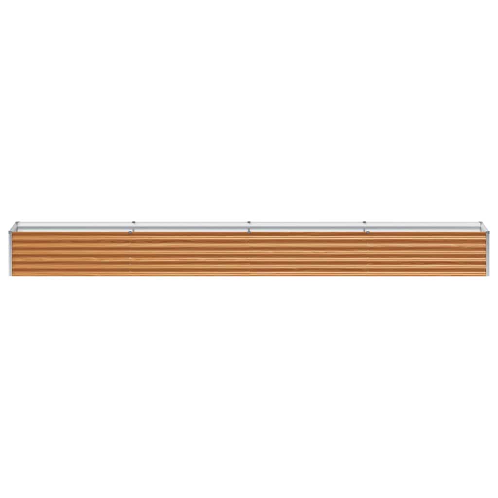 vidaXL Garden Raised Bed Light Brown 390 x 50 x 36 cm Galvanised Steel 5