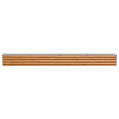 vidaXL Garden Raised Bed Light Brown 390 x 50 x 36 cm Galvanised Steel 5