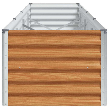 vidaXL Garden Raised Bed Light Brown 390 x 50 x 36 cm Galvanised Steel 6