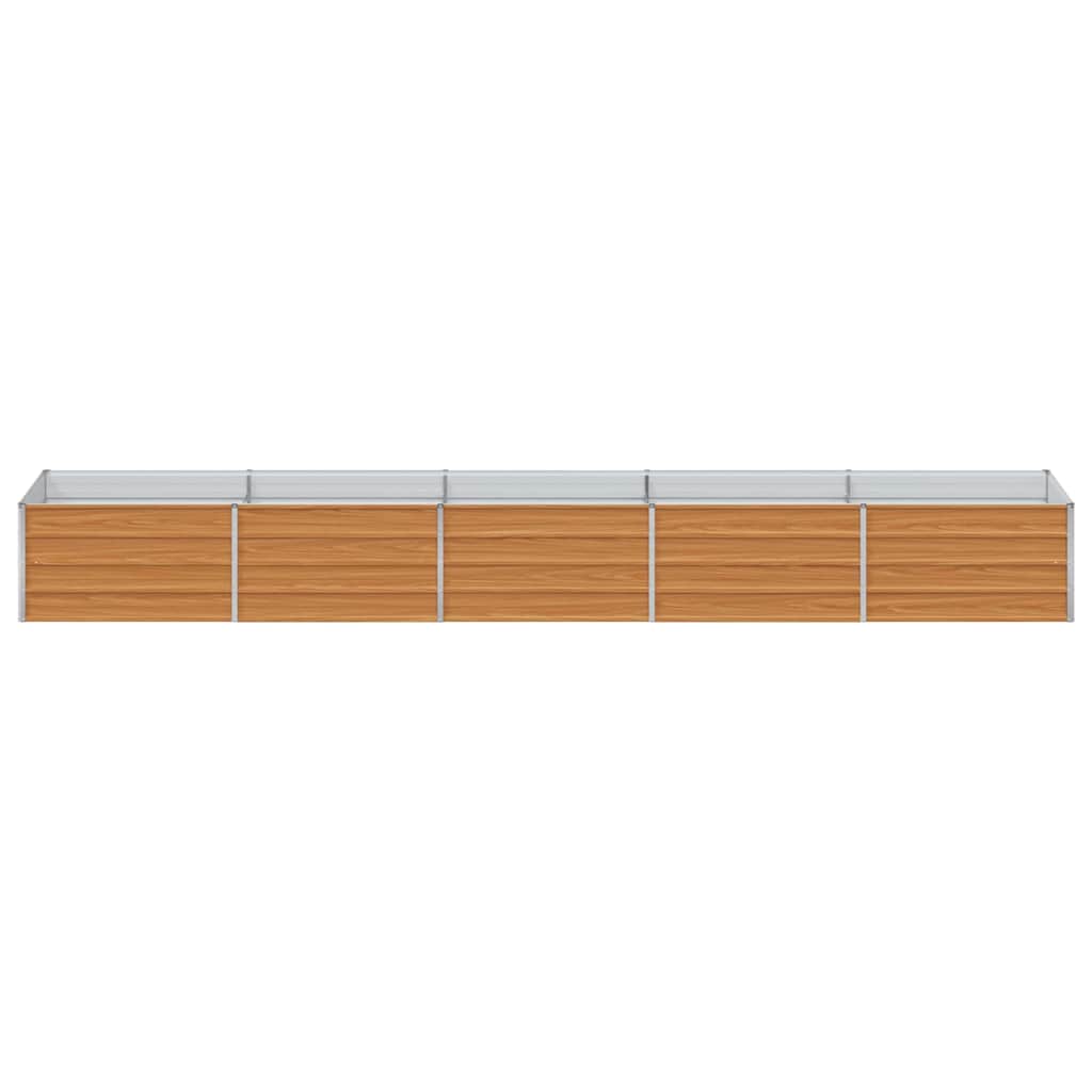 vidaXL Garden Raised Bed Light Brown 400 x 80 x 45 cm Galvanised Steel 5