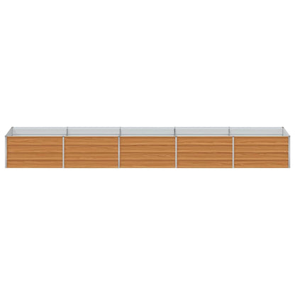 vidaXL Garden Raised Bed Light Brown 400 x 80 x 45 cm Galvanised Steel 5
