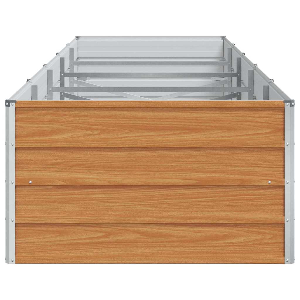 vidaXL Garden Raised Bed Light Brown 400 x 80 x 45 cm Galvanised Steel 6
