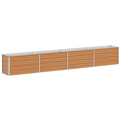 vidaXL Garden Raised Bed Light Brown 320 x 40 x 45 cm Galvanised Steel 2