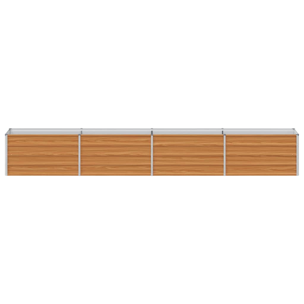 vidaXL Garden Raised Bed Light Brown 320 x 40 x 45 cm Galvanised Steel 5