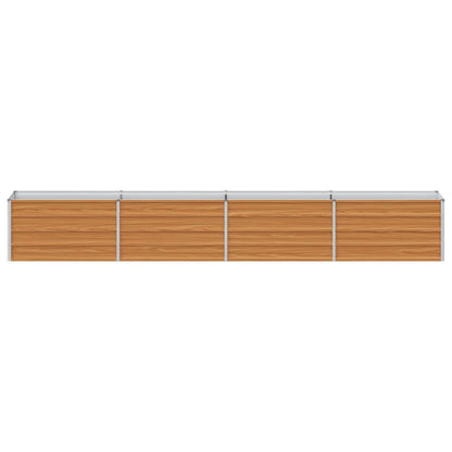 vidaXL Garden Raised Bed Light Brown 320 x 40 x 45 cm Galvanised Steel 5