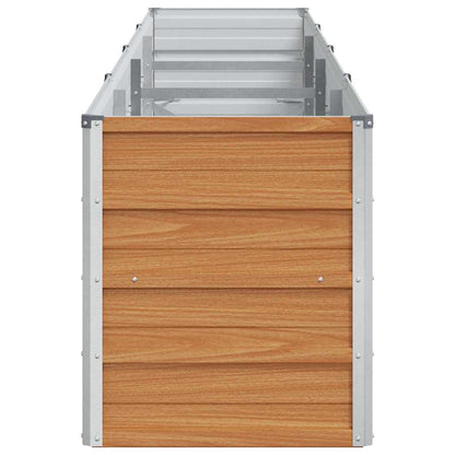 vidaXL Garden Raised Bed Light Brown 320 x 40 x 45 cm Galvanised Steel 6
