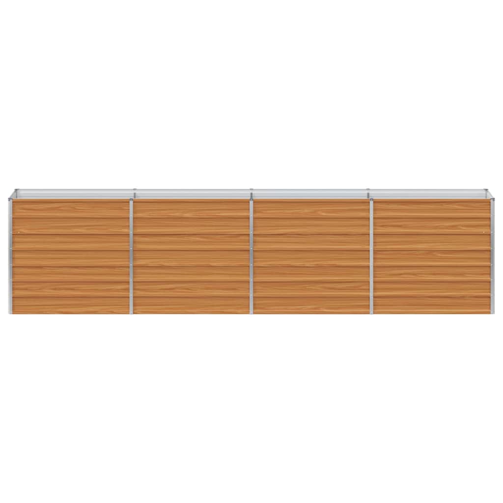 vidaXL Garden Raised Bed Light Brown 320 x 40 x 77 cm Galvanised Steel 5