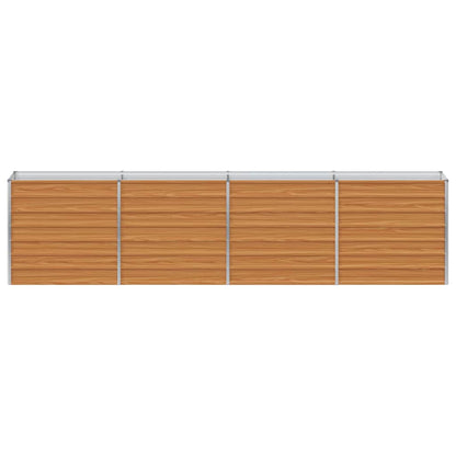 vidaXL Garden Raised Bed Light Brown 320 x 40 x 77 cm Galvanised Steel 5