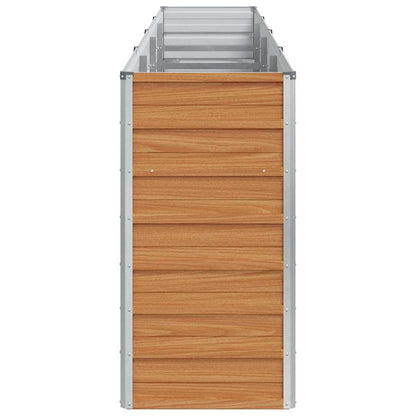 vidaXL Garden Raised Bed Light Brown 320 x 40 x 77 cm Galvanised Steel 6