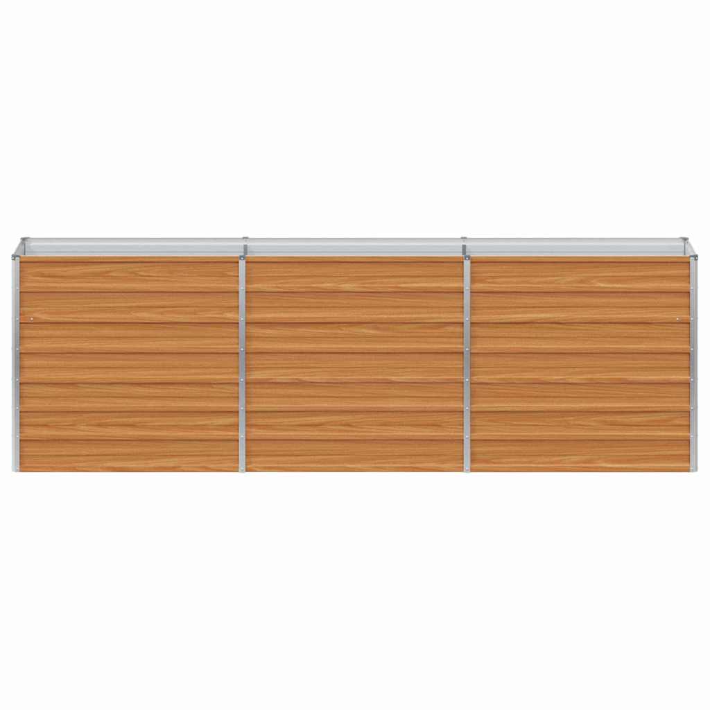 vidaXL Garden Raised Bed Light Brown 240 x 40 x 77 cm Galvanised Steel 5