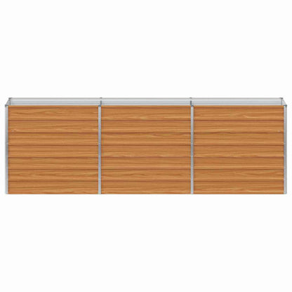 vidaXL Garden Raised Bed Light Brown 240 x 40 x 77 cm Galvanised Steel 5