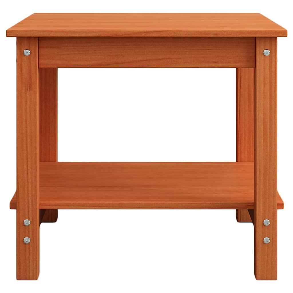 vidaXL Coffee Table Wax brown 50 x 50 x 45 cm Solid pine wood 4