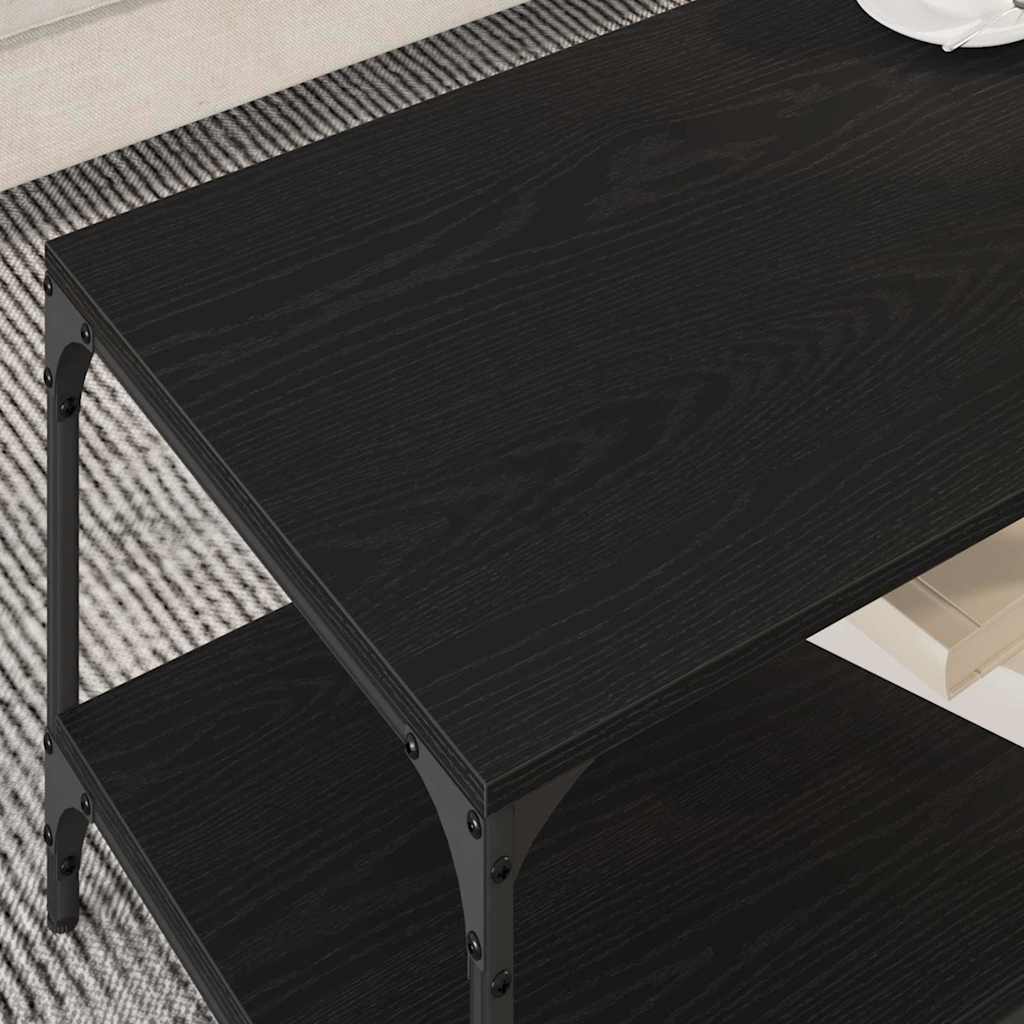 vidaXL Coffee Table Black Oak 82 x 50 x 40 cm Engineered Wood 4
