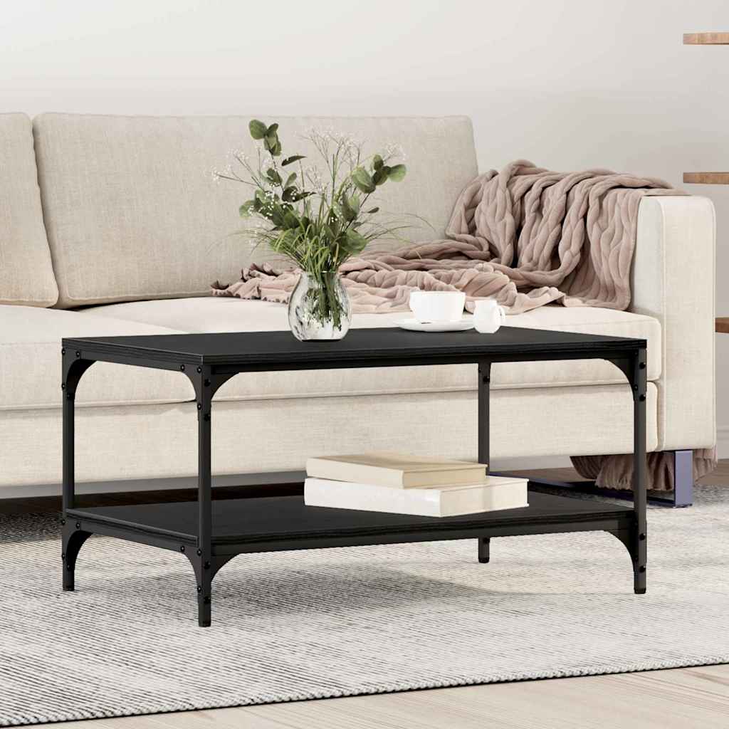 vidaXL Coffee Table Black Oak 82 x 50 x 40 cm Engineered Wood 1