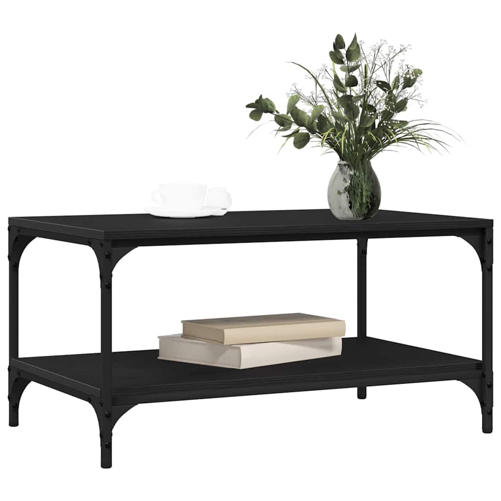 vidaXL Coffee Table Black Oak 82 x 50 x 40 cm Engineered Wood 3
