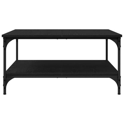 vidaXL Coffee Table Black oak 80 x 80 x 40 cm Engineered Wood 5