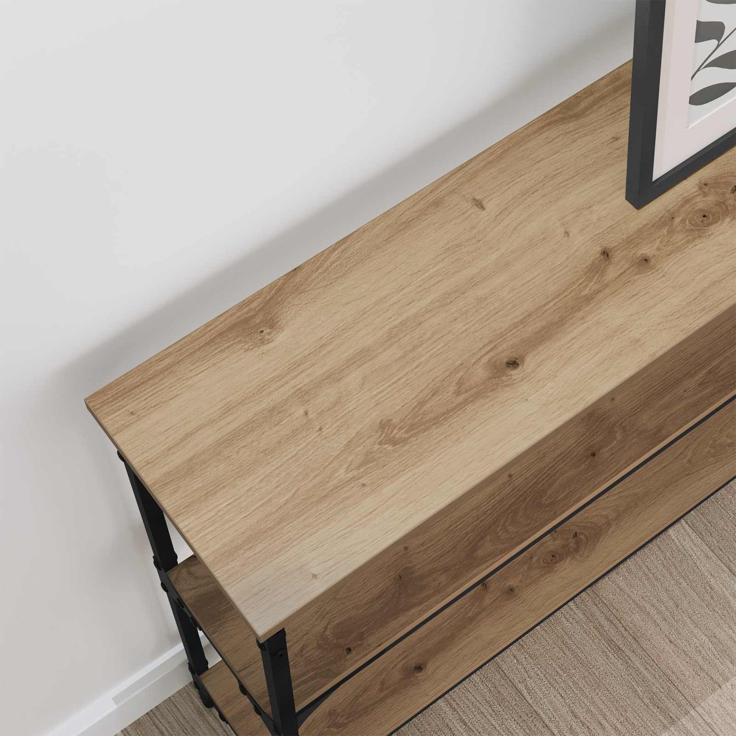 vidaXL Console Table Artisan Oak 100 x 22.5 x 75 cm Engineered Wood 4