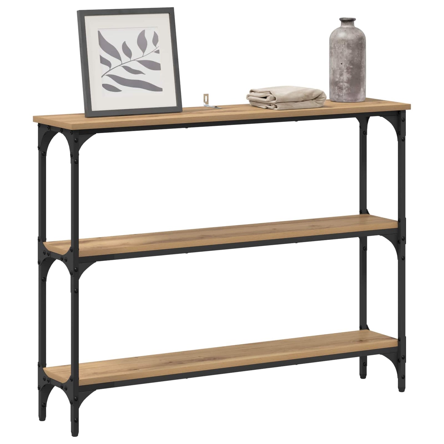 vidaXL Console Table Artisan Oak 100 x 22.5 x 75 cm Engineered Wood 3