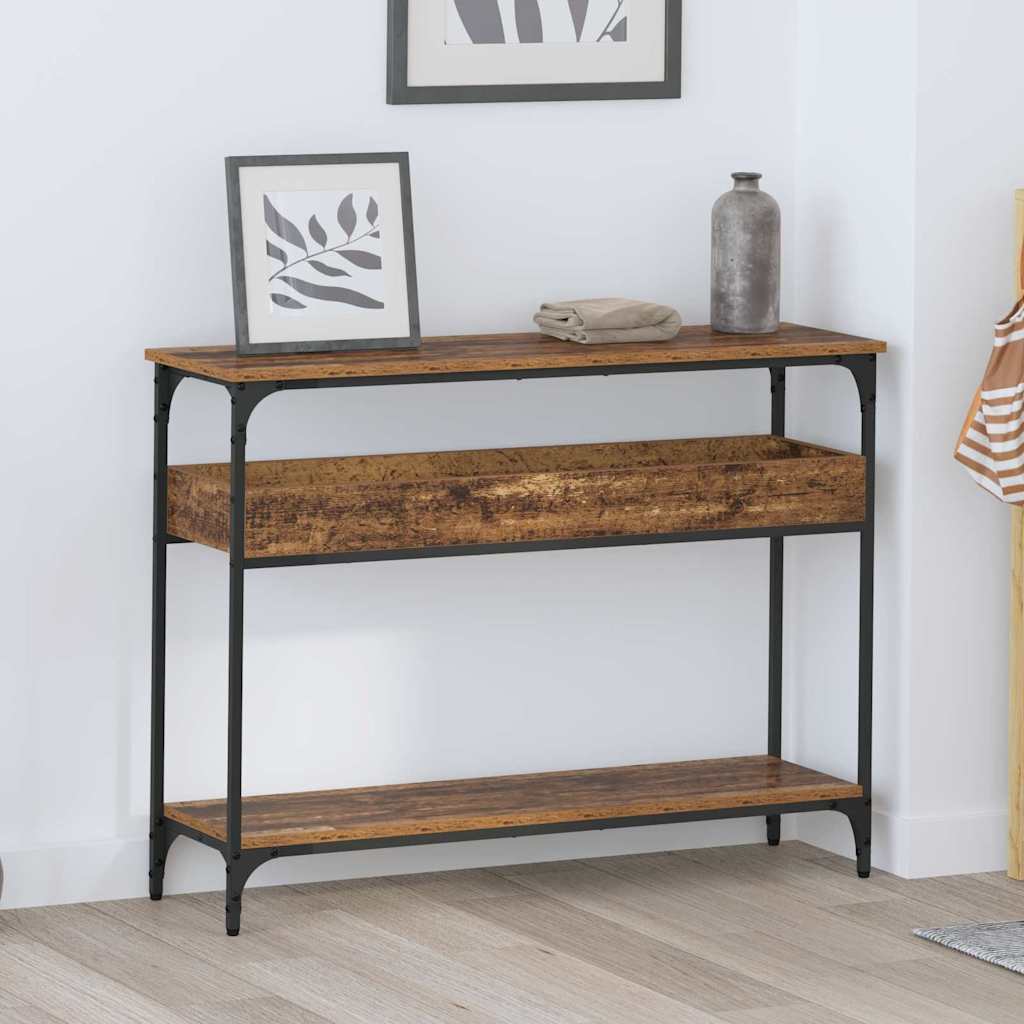 vidaXL Console Table Old wood 100 x 29 x 75 cm Engineered wood 1