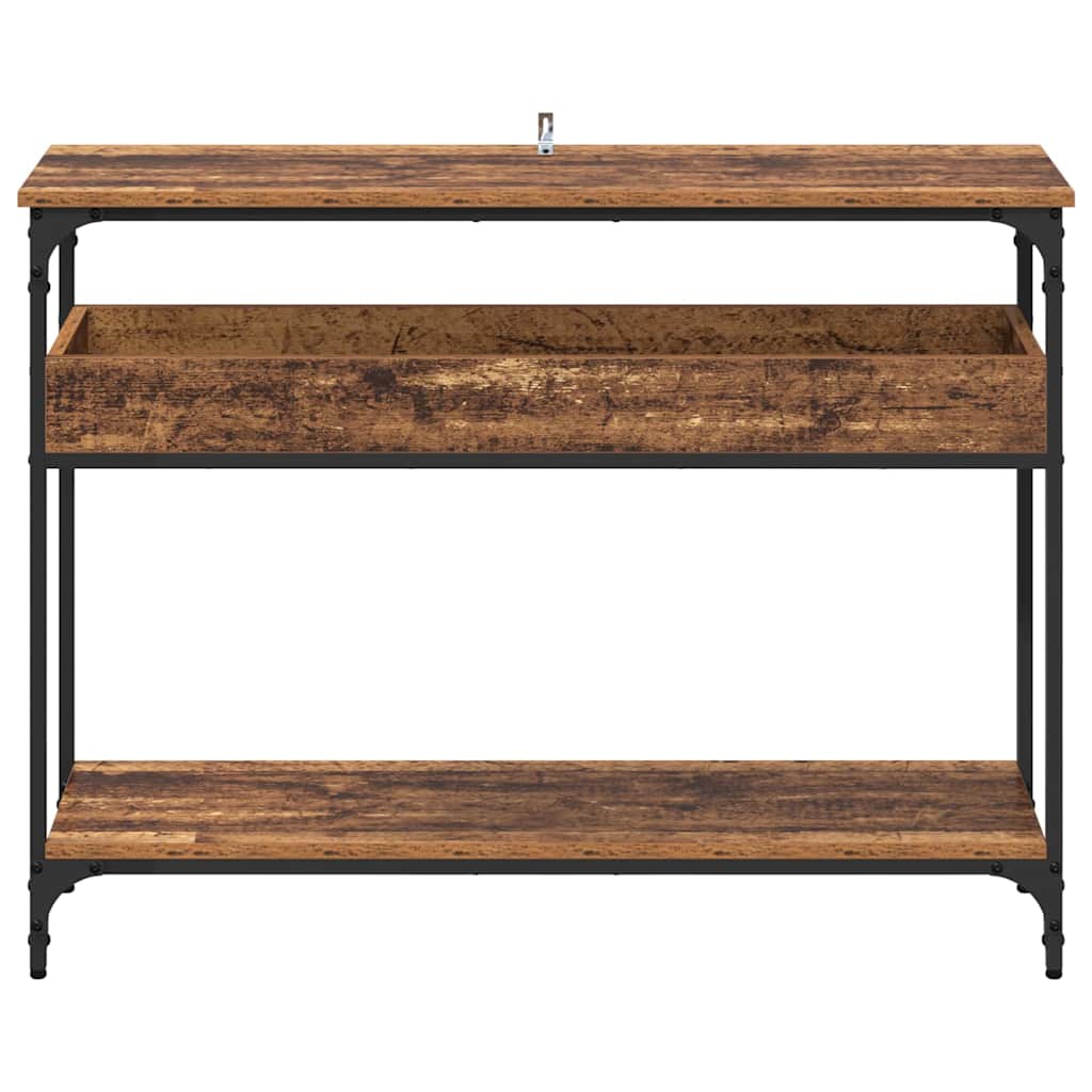 vidaXL Console Table Old wood 100 x 29 x 75 cm Engineered wood 5