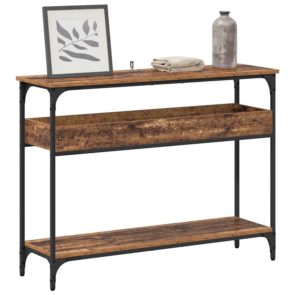 vidaXL Console Table Old wood 100 x 29 x 75 cm Engineered wood 3