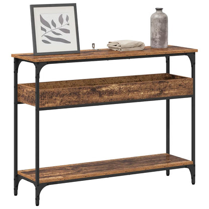 vidaXL Console Table Old wood 100 x 29 x 75 cm Engineered wood 3
