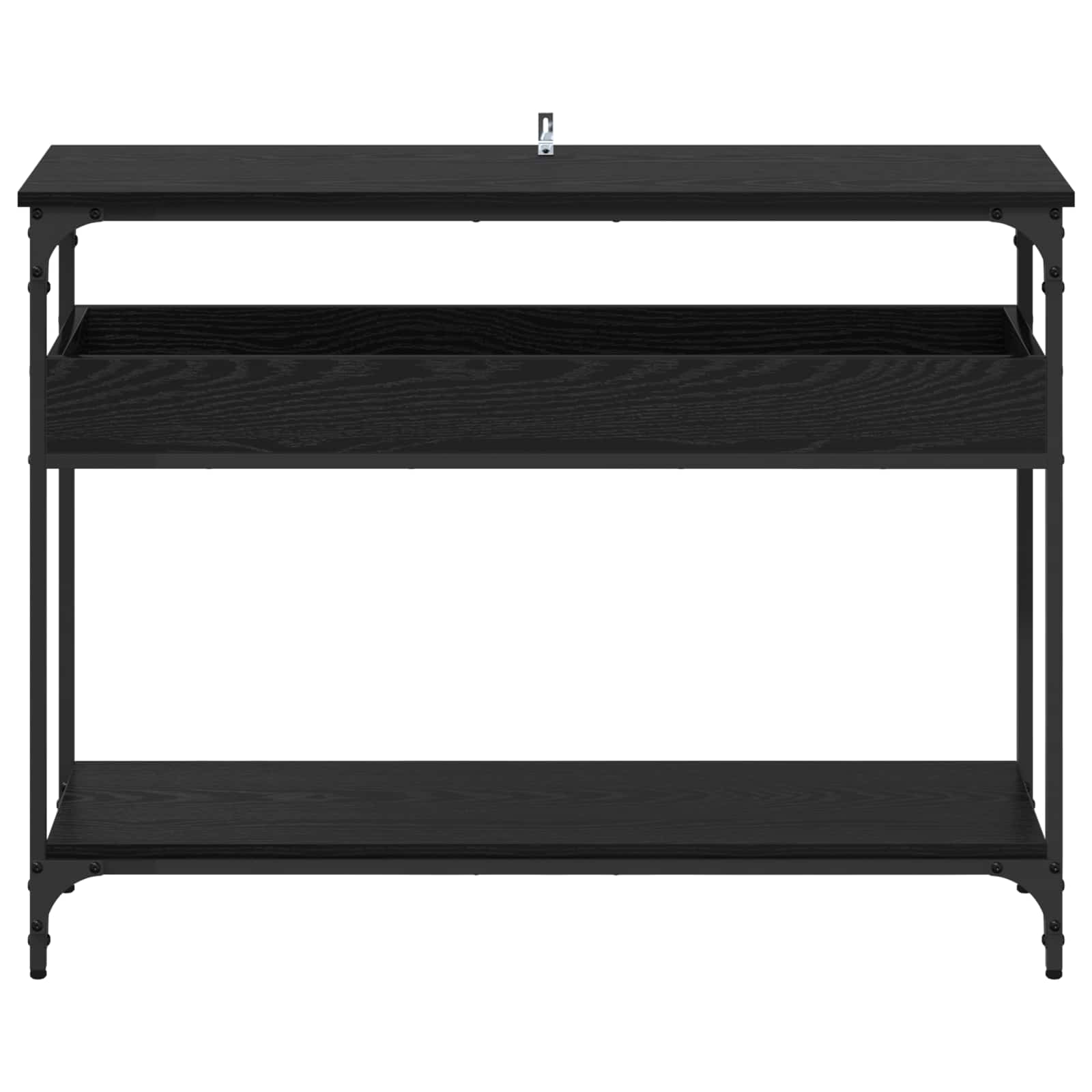 vidaXL Console Table Black oak 100 x 29 x 75 cm Engineered wood 5