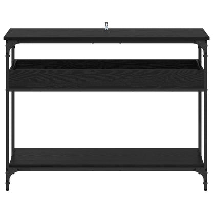 vidaXL Console Table Black oak 100 x 29 x 75 cm Engineered wood 5