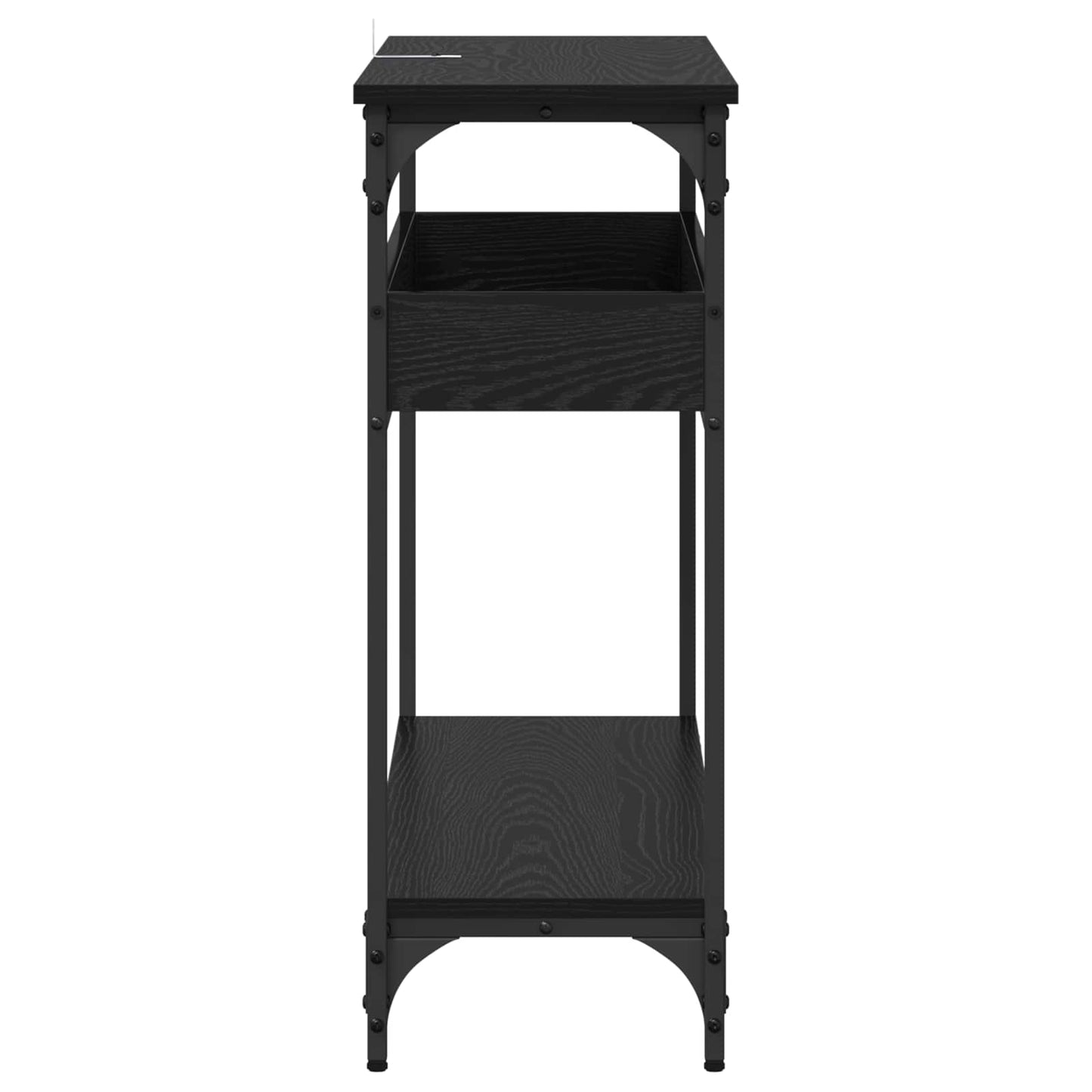 vidaXL Console Table Black oak 100 x 29 x 75 cm Engineered wood 6