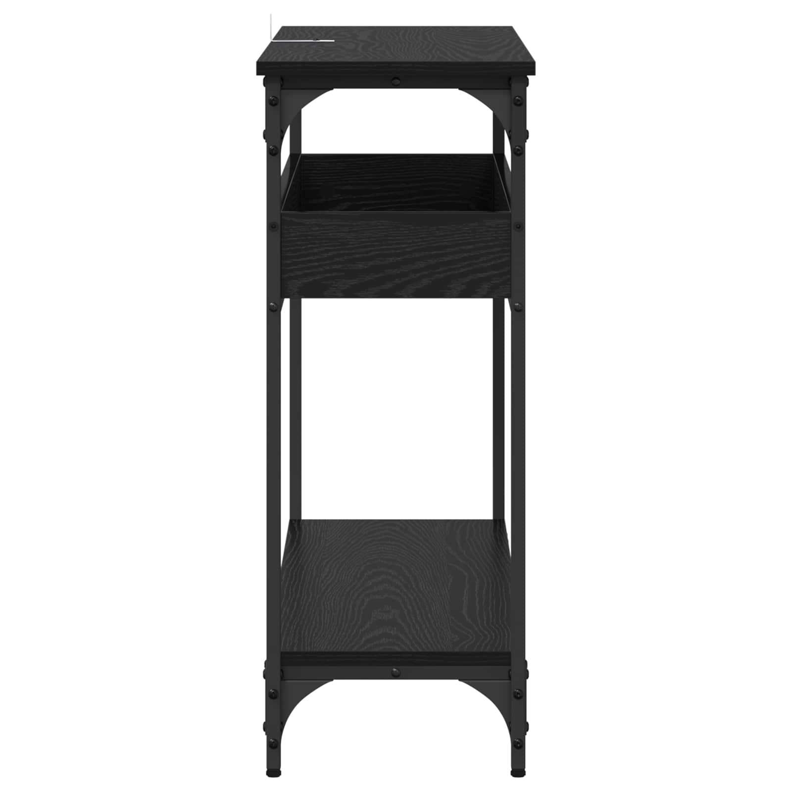 vidaXL Console Table Black oak 100 x 29 x 75 cm Engineered wood 6