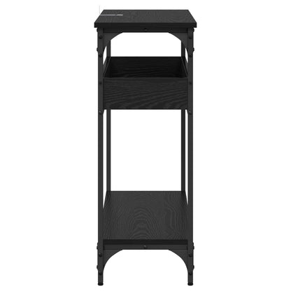 vidaXL Console Table Black oak 100 x 29 x 75 cm Engineered wood 6