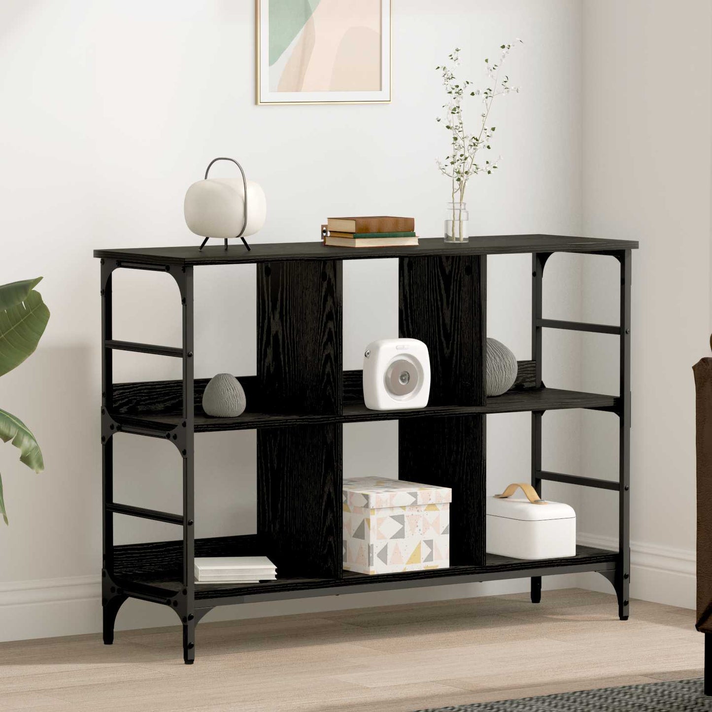 vidaXL Sideboard Black Oak 102 x 32 x 73.5 cm 1