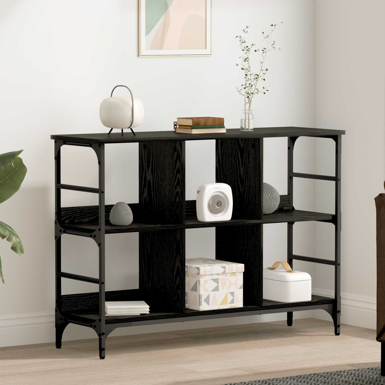 vidaXL Sideboard Black Oak 102 x 32 x 73.5 cm 1